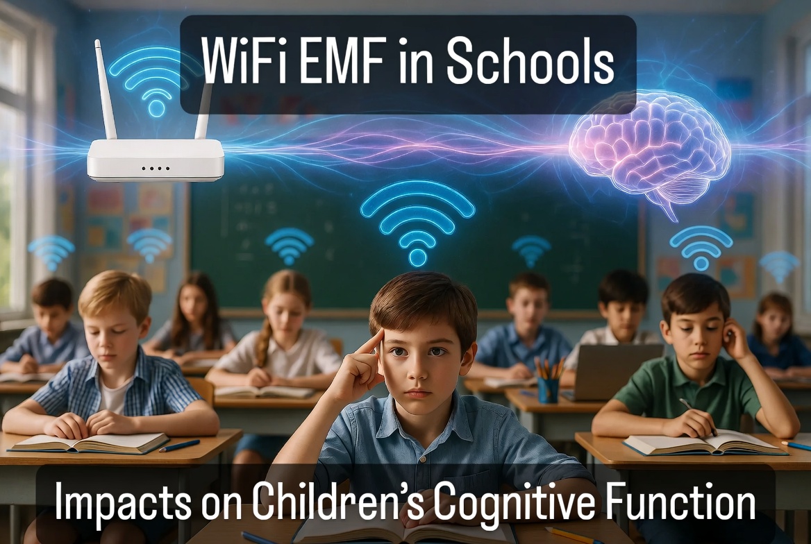 WIFI above kids in a classroom